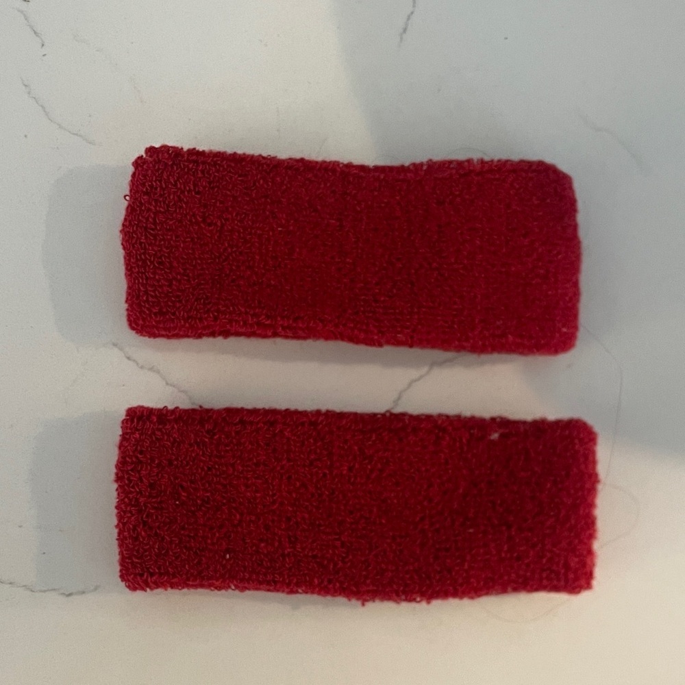 Red Terry Cloth Sweatbands